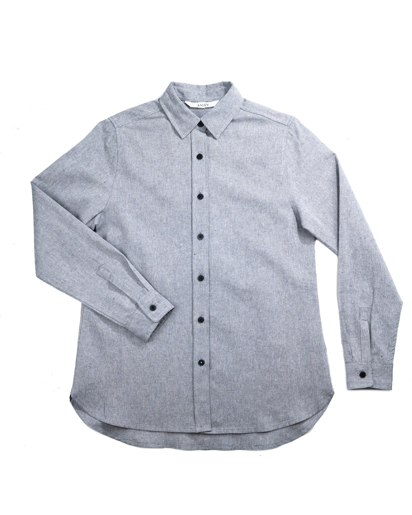 Anián - SS24 - Women's Denman Long Sleeve Shirt in Quartz - display front 2