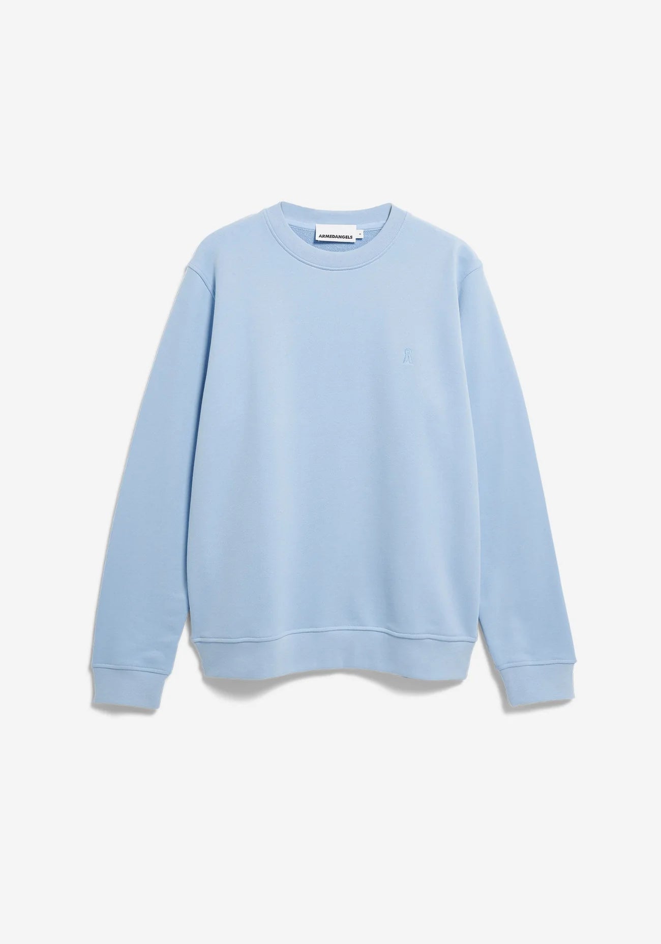 BAARO LOOP SWEATSHIRT in Wedgewood - ARMEDANGELS Canada blue sweatshirt organic cotton flat lay front in Kelowna