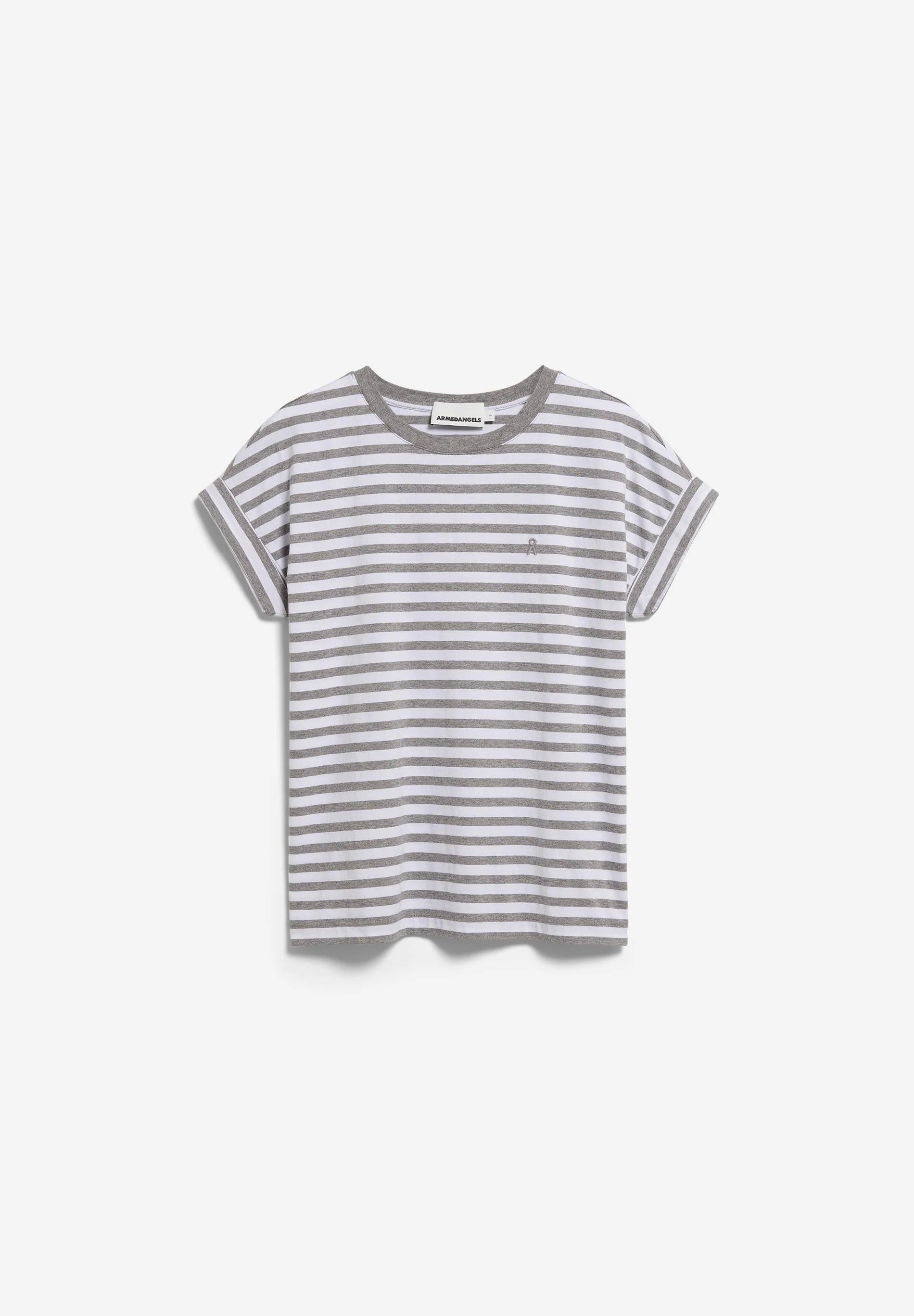 Striped t-shirt on a white background