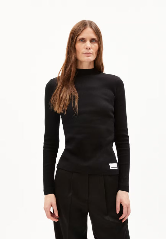 Armedangels - FW24 - Fatimaara Top in Black - front 1 