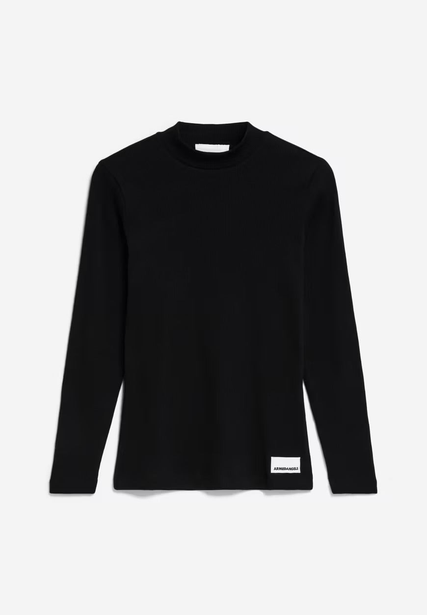 Armedangels - FW24 - Fatimaara Top in Black - front 6
