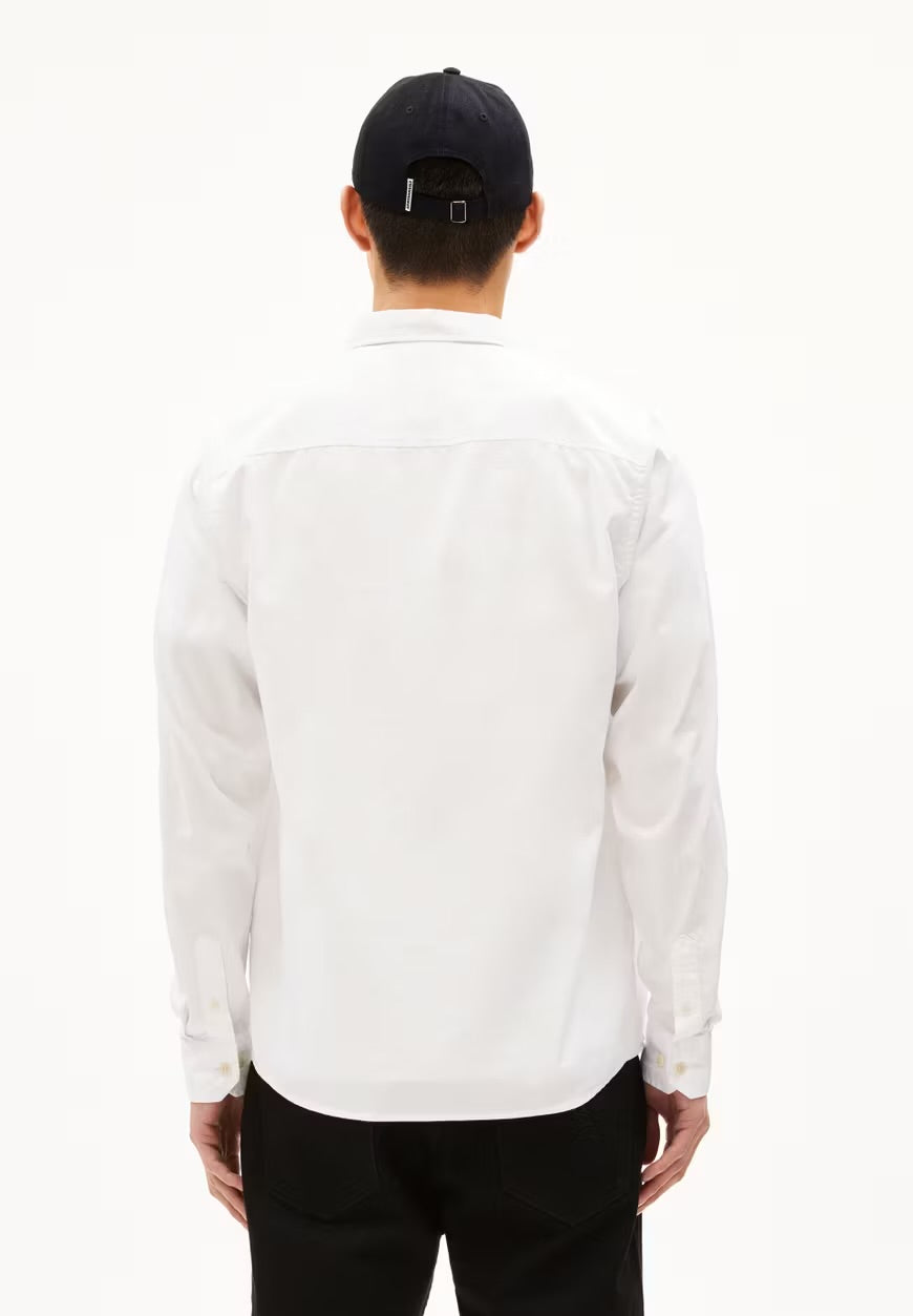 Armedangels - SS24 - Men Quaasa Shirt in White - back 2 