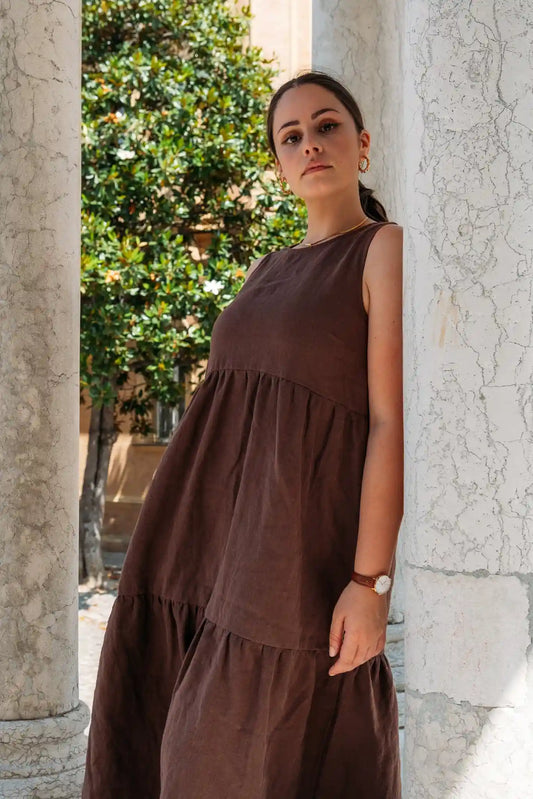Bari Dress in Cacao