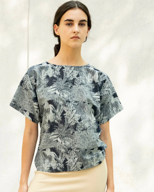 Bodybag by Jude - SS25 - Santiago Shirt in Tropical Jacquard - Front 1