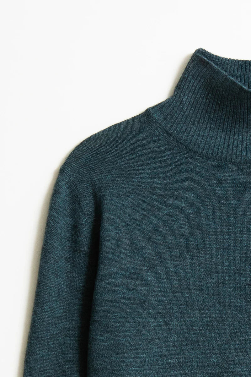 Dinadi - FW24 - Merino Turtleneck in Dragonfly - close up 5