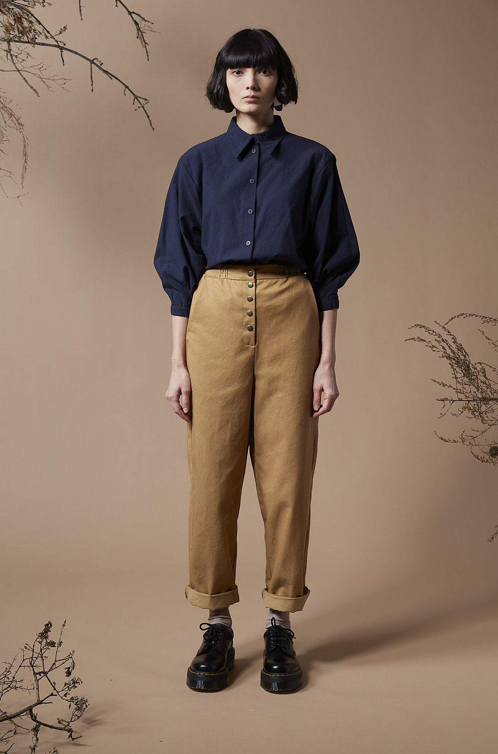 FW24 - Joseph Pants in  Camel Twill - Below - On model front 1