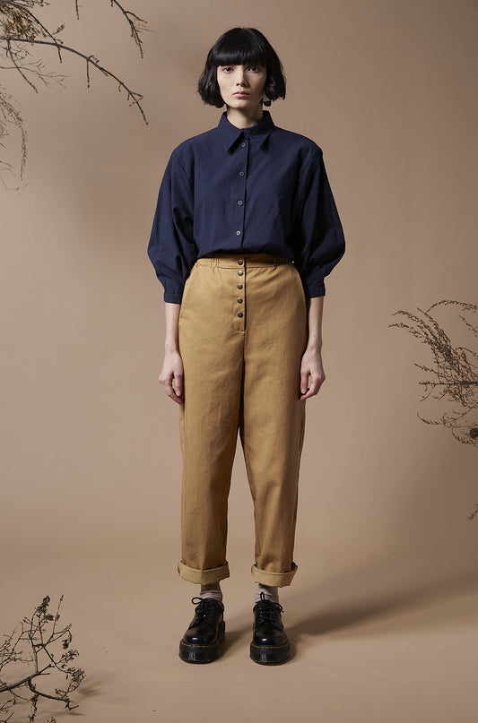 FW24 - Joseph Pants in  Camel Twill - Below - On model front 1