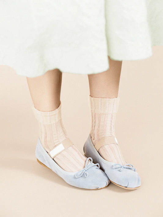 FW24 - hansel from basel Mykonos Sheer Short Crew in Nude 1 