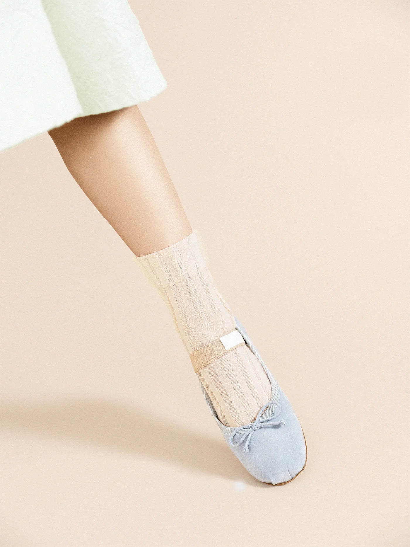 FW24 - hansel from basel Mykonos Sheer Short Crew in Nude 2