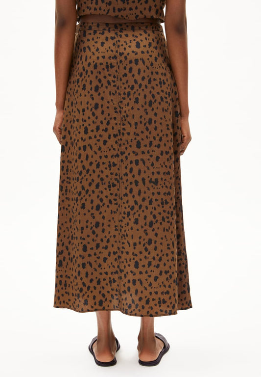 WOLAARIA LEOPAA Skirt in Dark Camel