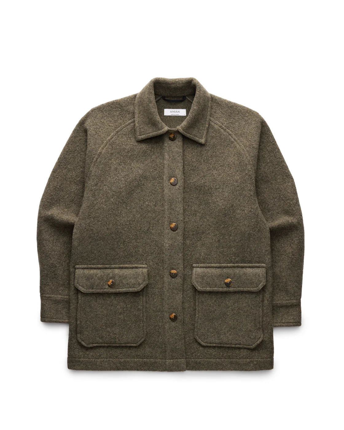 Green Coat Laying Flat 