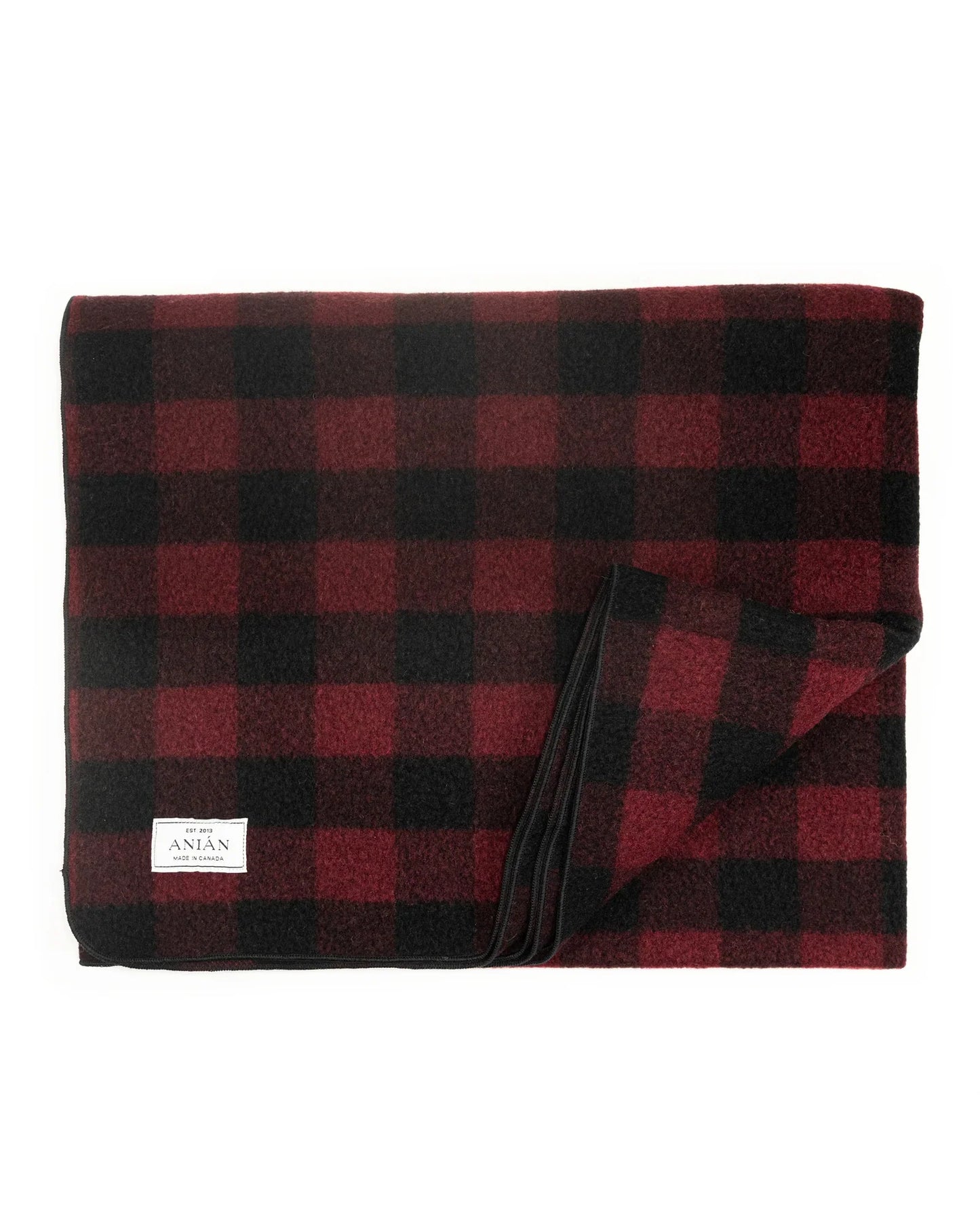 The Agnello Wool Blanket in Red Buffalo