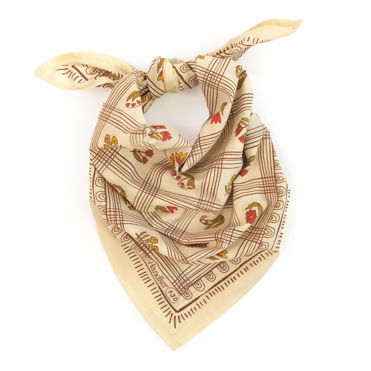 Handker Bandanas No. 130 Laura bandana tied