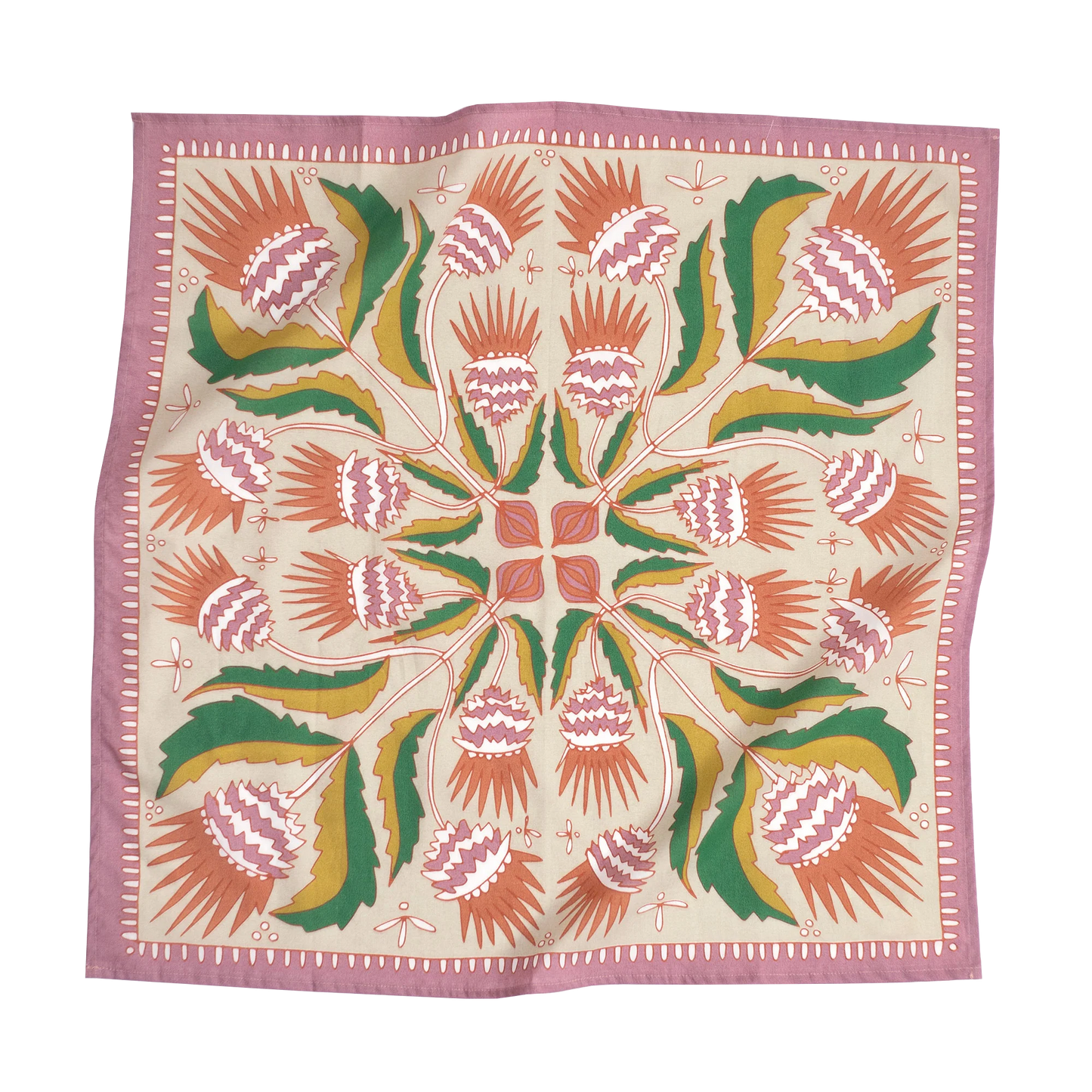Handker Bandanas Original Bandana 22" in No. 081 Martha print, flat lay