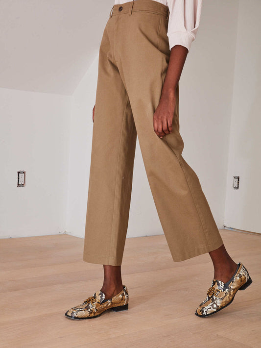 Dagg & Stacey Fall 23/24 Enora pant in khaki sanded twill