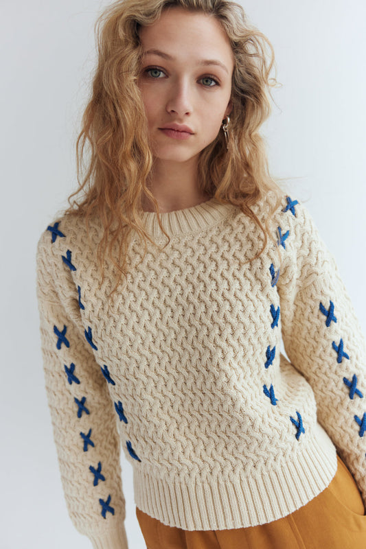 Eve Gravel Fall 23/24 - Greenland Sweater in Ivory