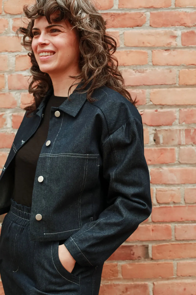 Eve Gravel - Fall 23/24 Houston denim jacket in dark denim