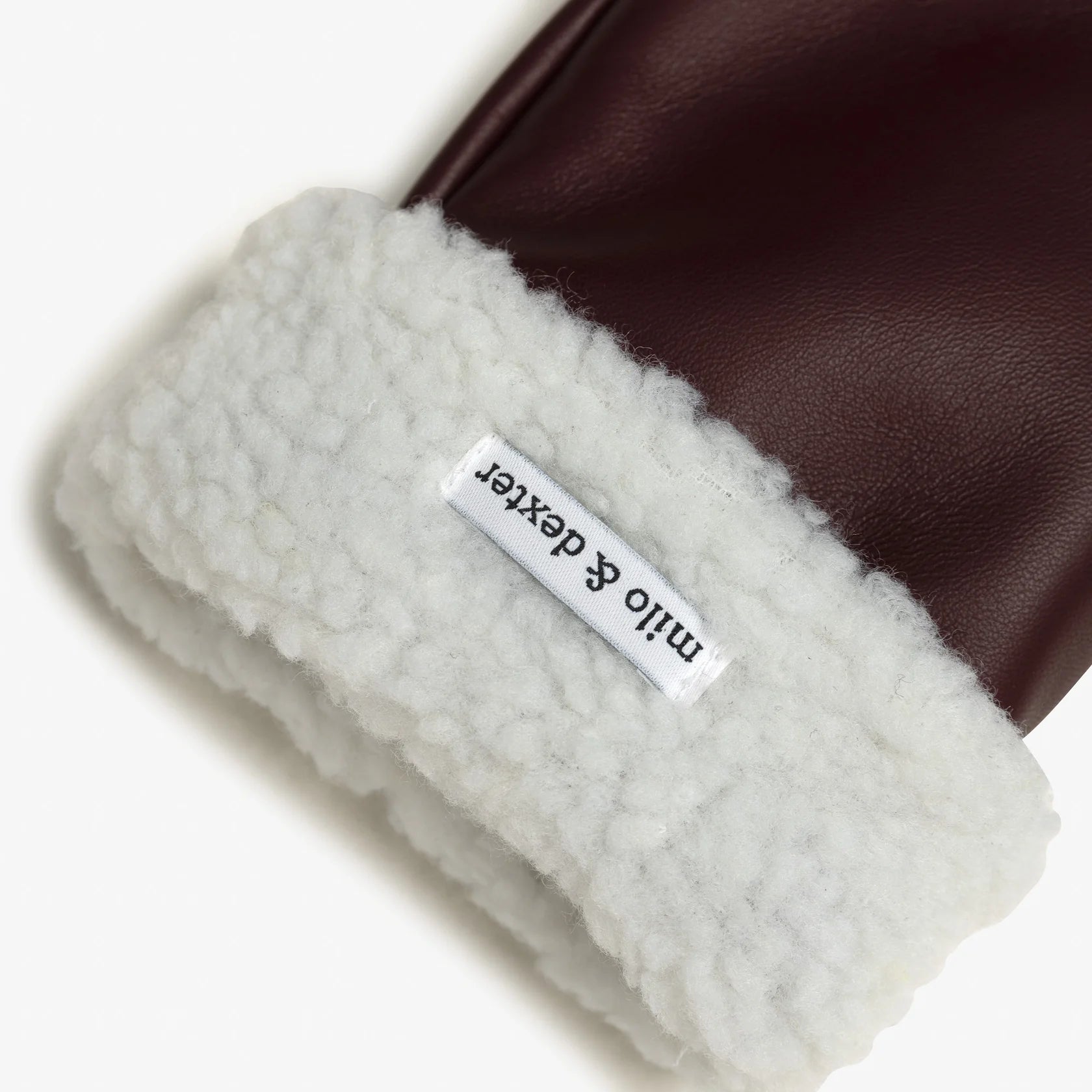 Leather best sale wool mittens