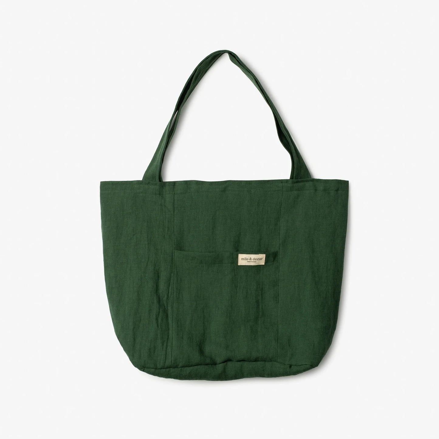 Milo & Dexter Linen Tote Bag in Grass Green Fall 23/24