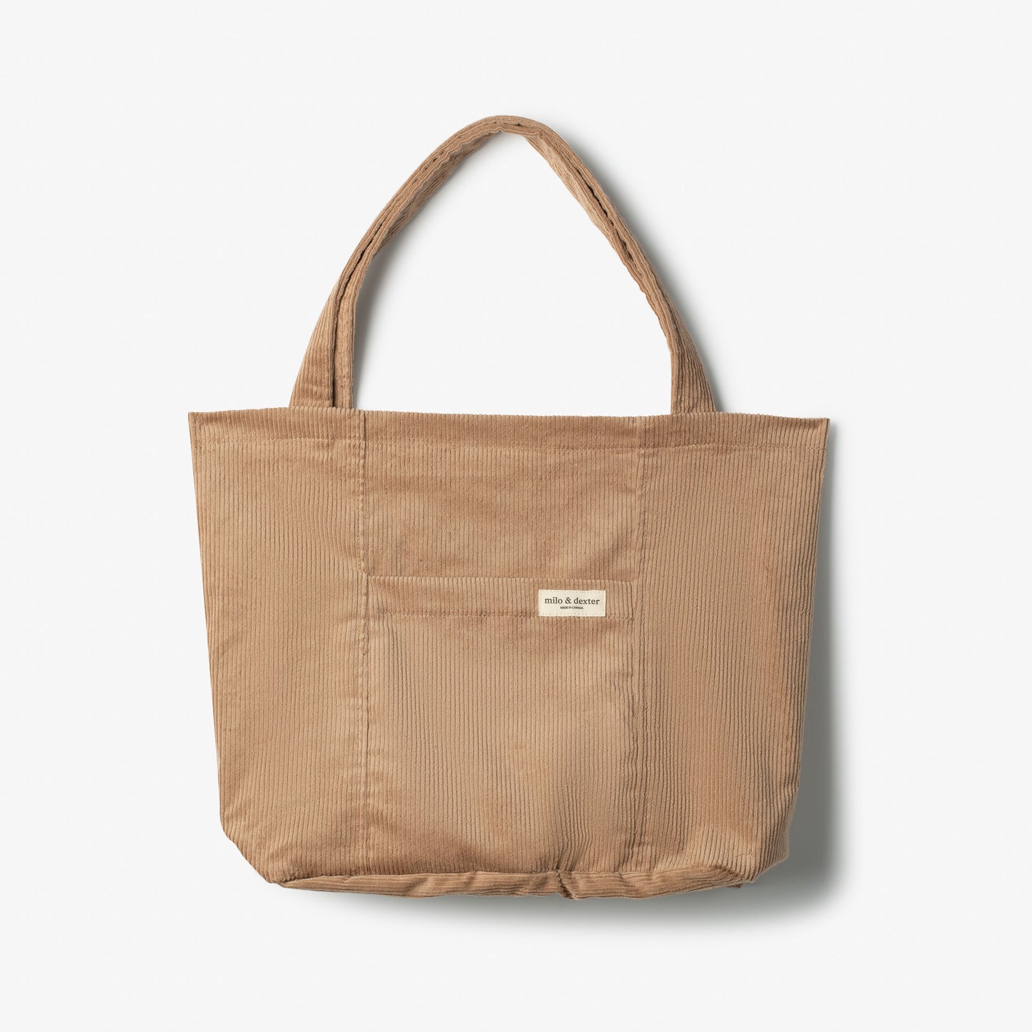 Milo & Dexter Corduroy Tote Bag in Light Brown Fall 23/24 