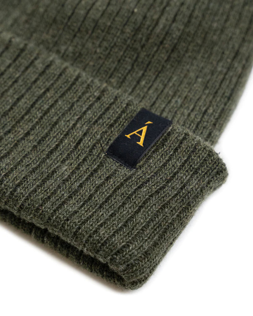 Recycled Cashmere Beanie in Spruce