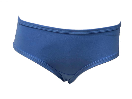 SS24 - Mary Young -  Moana Hip Bikini in Cornflower  - front on mannequin 1