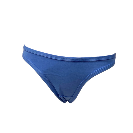 SS24 - Mary Young - Palmer Thong in Cornflower  - on mannequin front 1