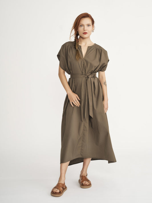 The Tower Dress in Khaki