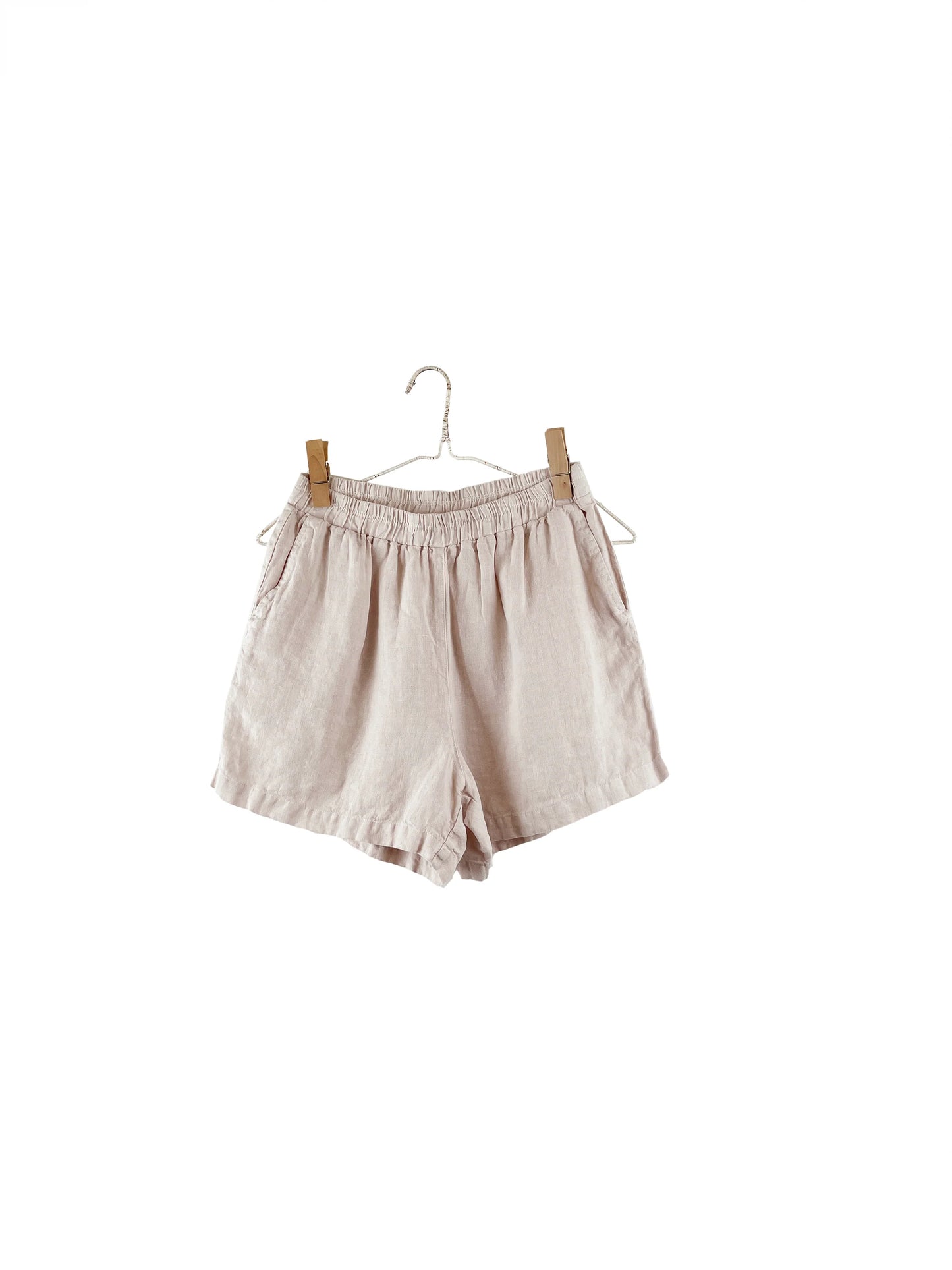 SS24 - It is Well L.A - Linen Shorts in Natural - front display 2