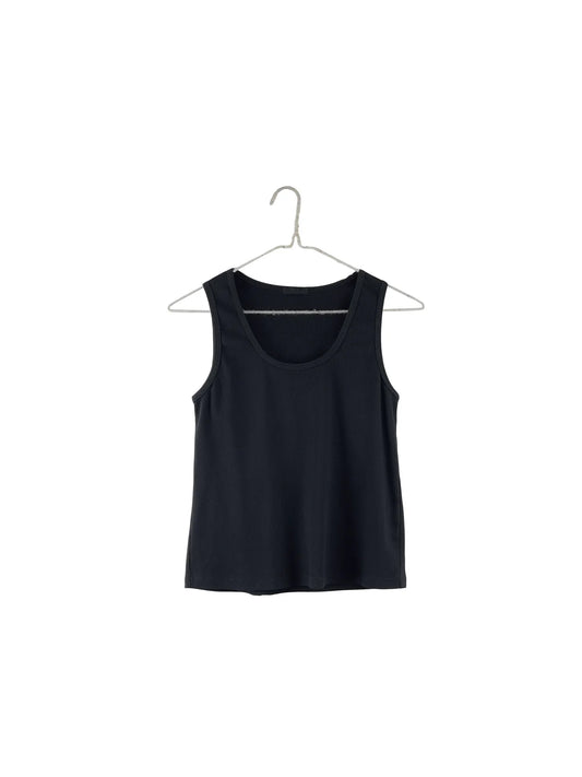 It is Well L.A - SS24 - Rib Tank Top in Black  - on display front 1