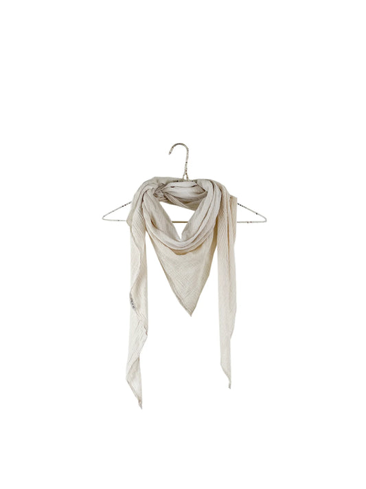 Triangle Gauze Scarf in Natural
