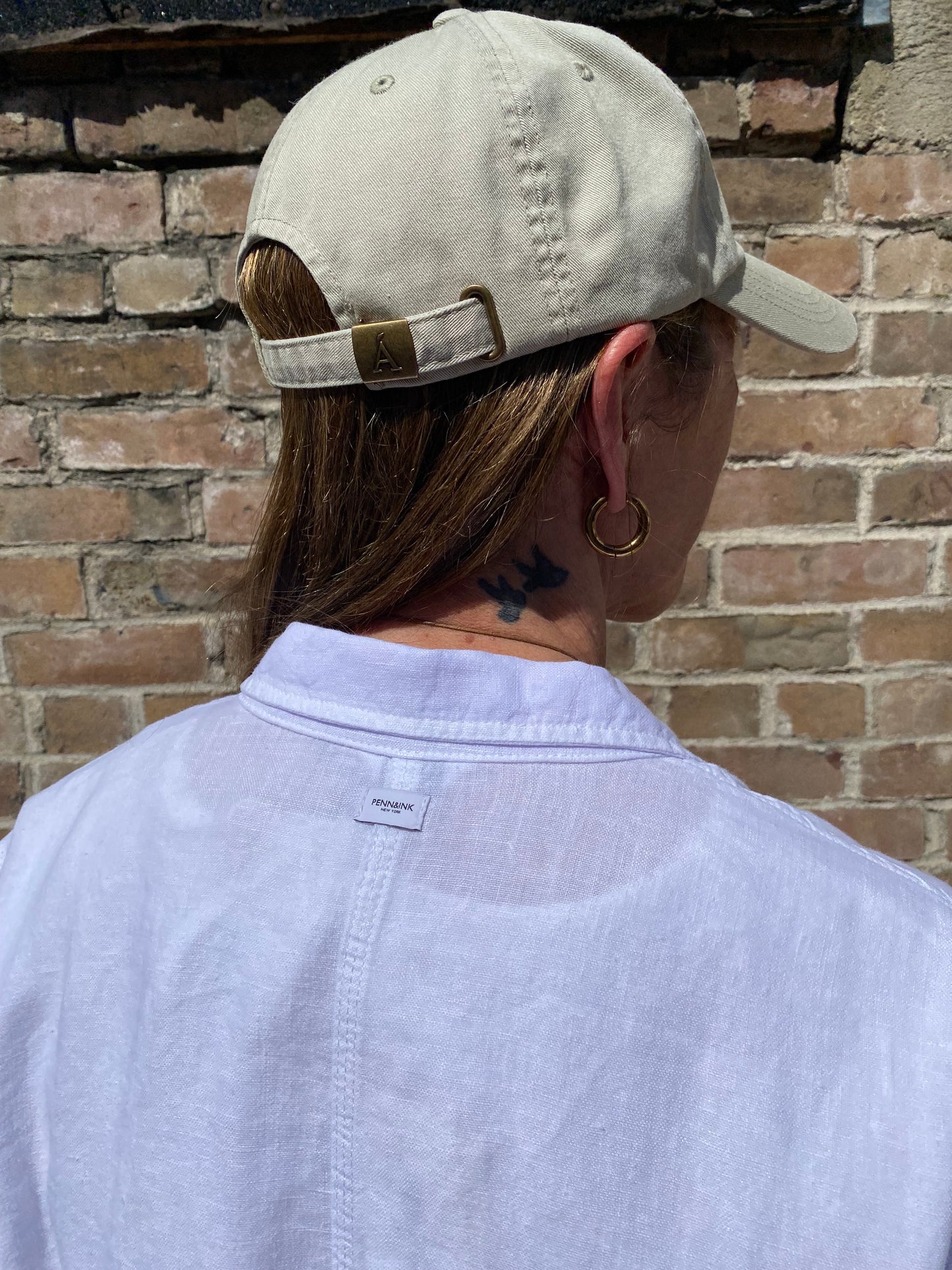 Shirt Dress in White Linen