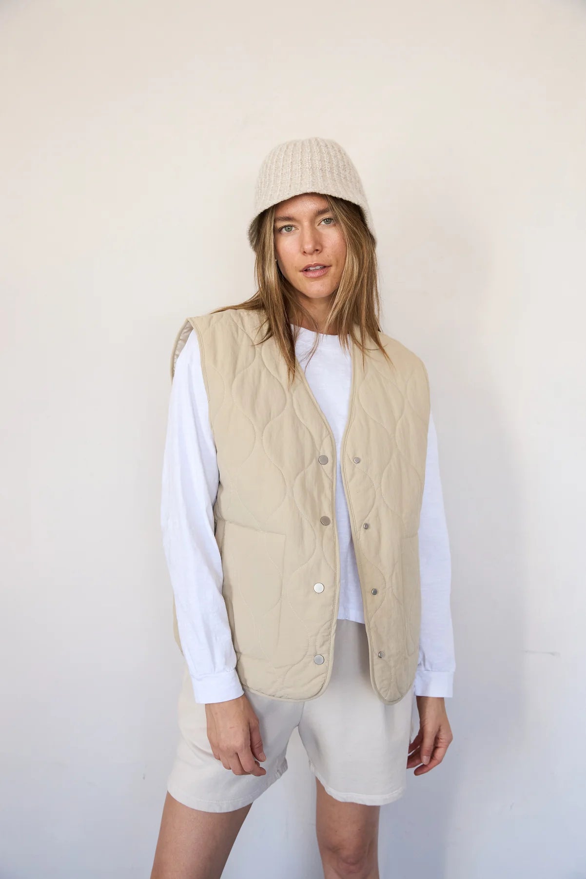 FW24 - It is Well L.A - Quilted vest in beige