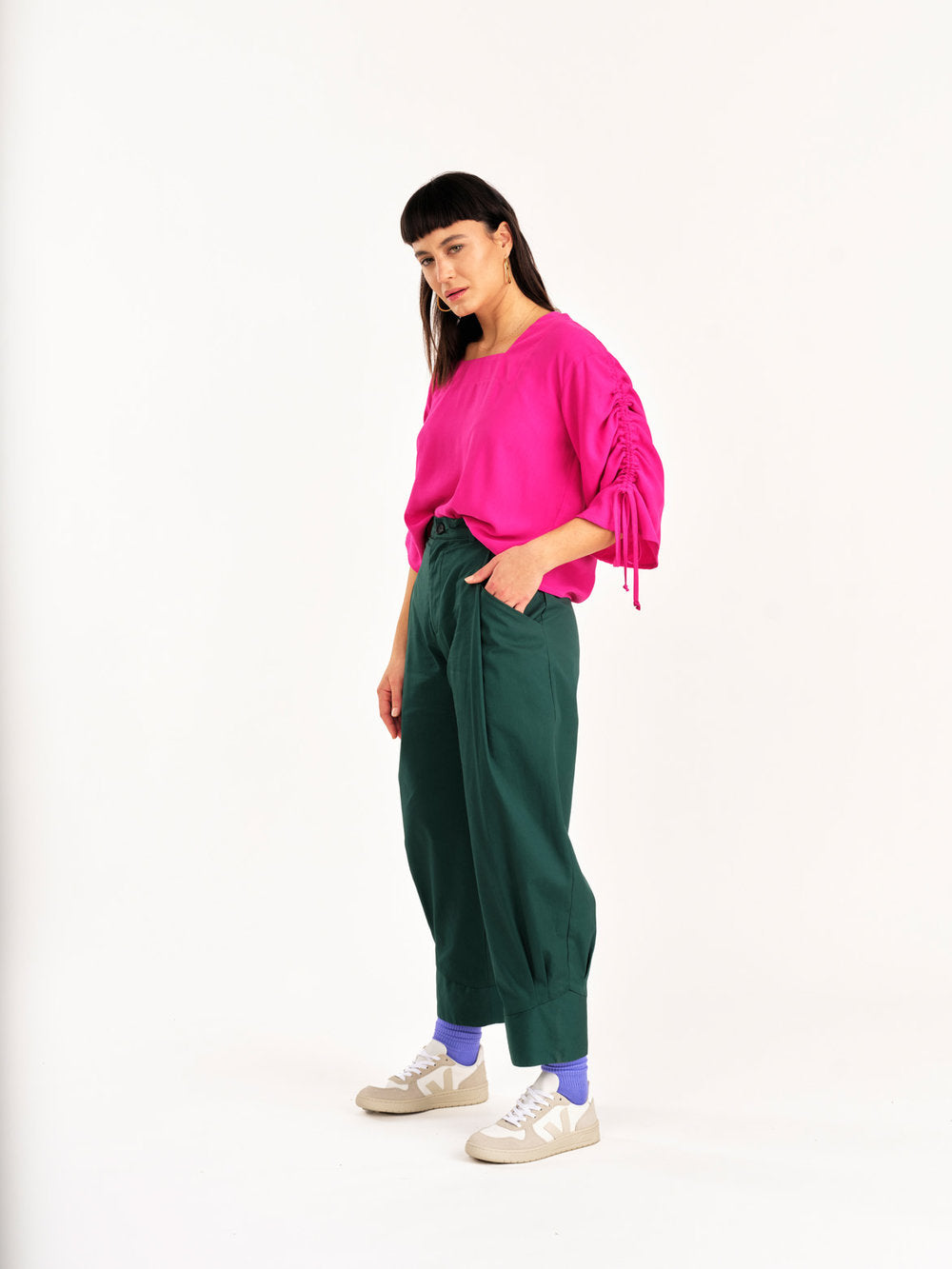 Jennifer Glasgow - FW24 - Ceres Pant in Forest - on model side 3