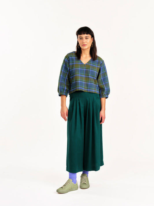 Jennifer Glasgow - FW24 - Love Top in Plaid - on model front 1