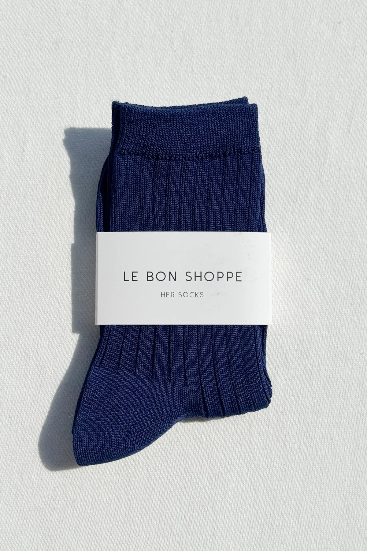 blue women's socks from le bon shoppe on white backround in canada