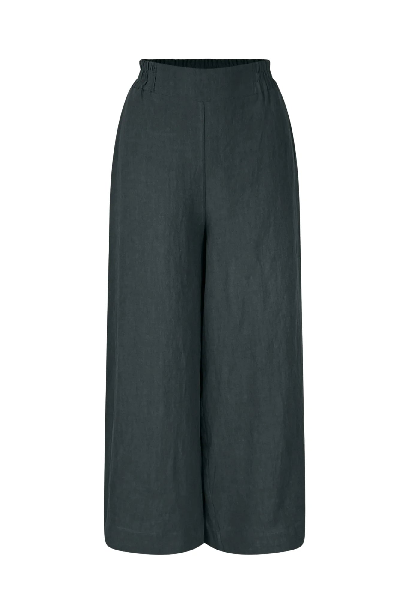 Melow Marlot Pants Trousers in Black - high-waisted cropped linen pants with side pockets available in Kelowna