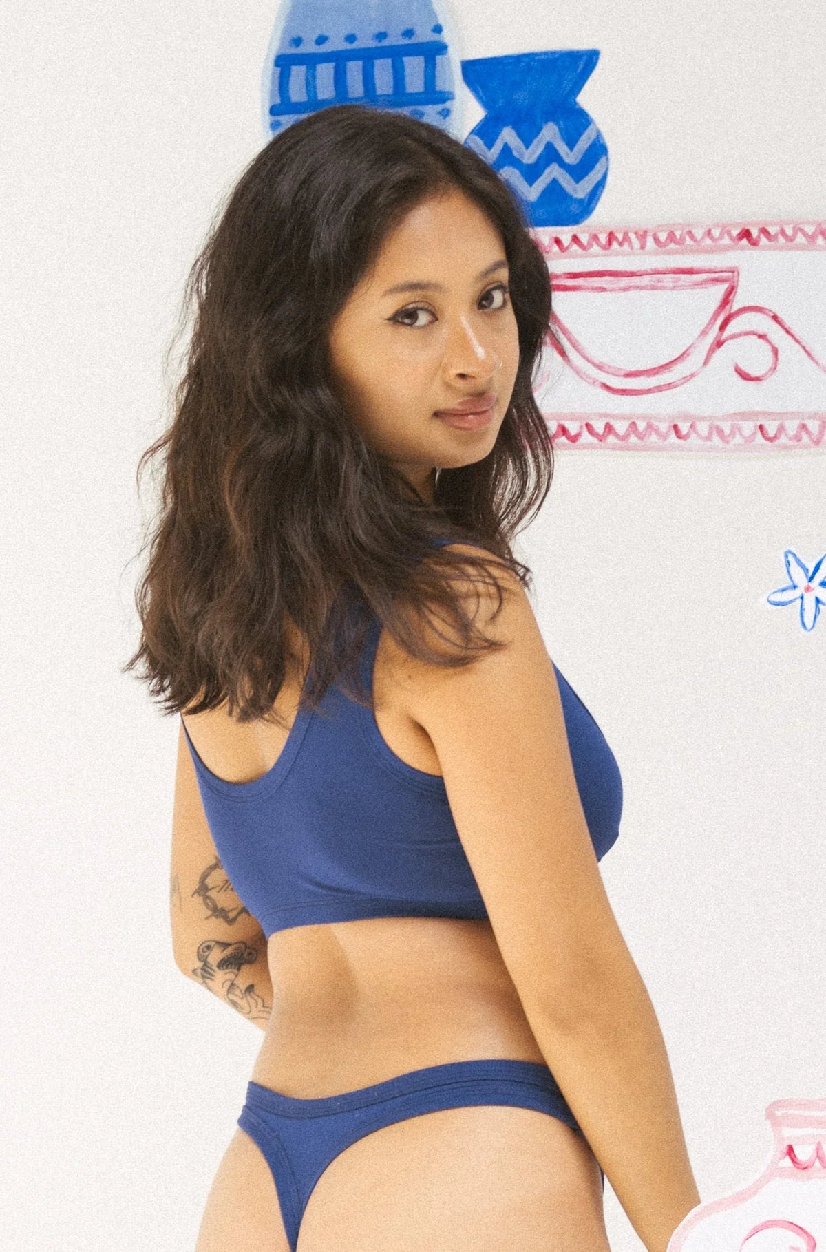 SS24 - Mary Young - Eden Bra in Royal - Back on Model 2