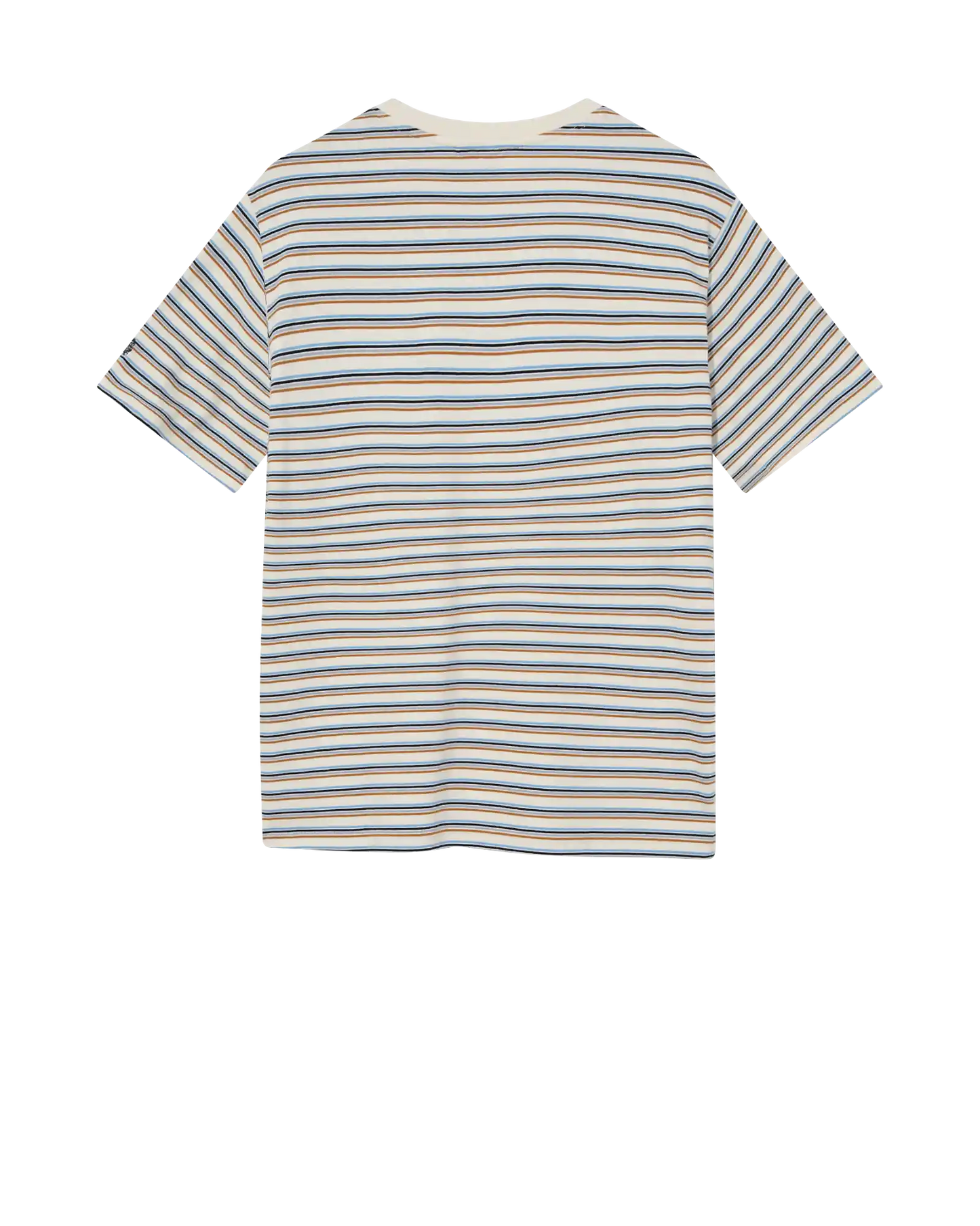Diaz Stripe O-Neck Short Sleeve Tee in Ecru