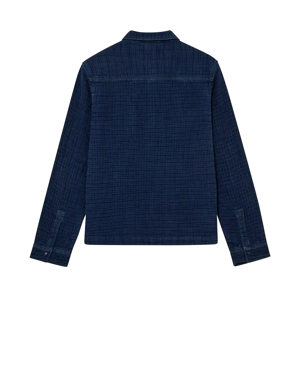 Mos Mosh Dobby Indigo Jacket Blue corduroy jacket back flat lay