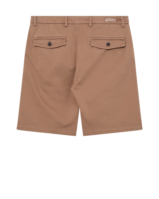 MOS MOSH Gallery Hunt Soft String Shorts Toasted Coconut – men's summer shorts, Canada back view flatlay