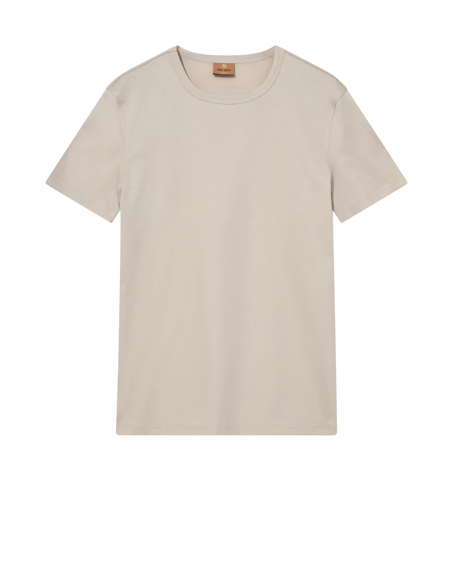 Mos Mosh Gallery Perry short sleeve t-shirt organic cotton chateau gray flatlay front