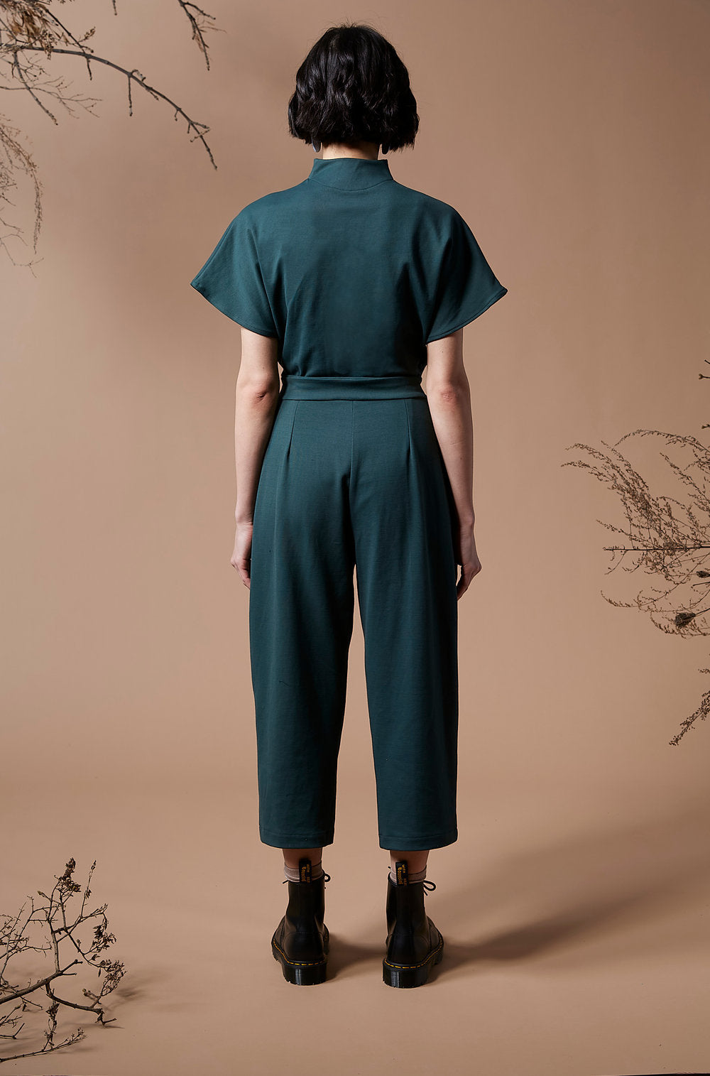 Melow - FW24 - Jayden Overalls in Green - on model back 3