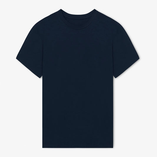 Milo & Dexter - FW24 - Classic Cotton T-Shirt in Navy - on display front 1 