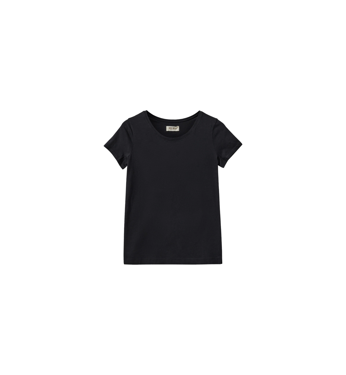 Black t-shirt on a white background