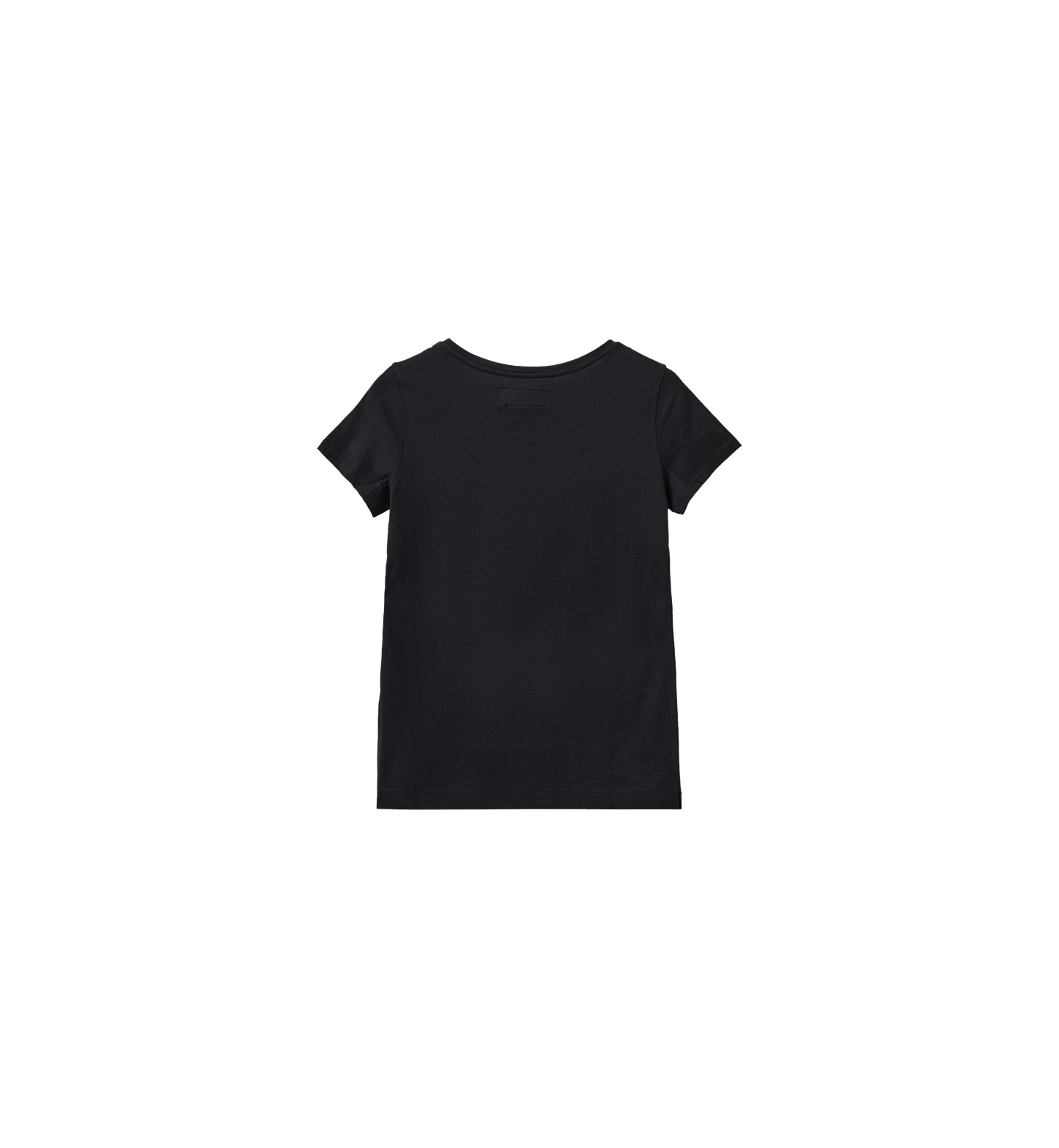 Black t-shirt on a white background