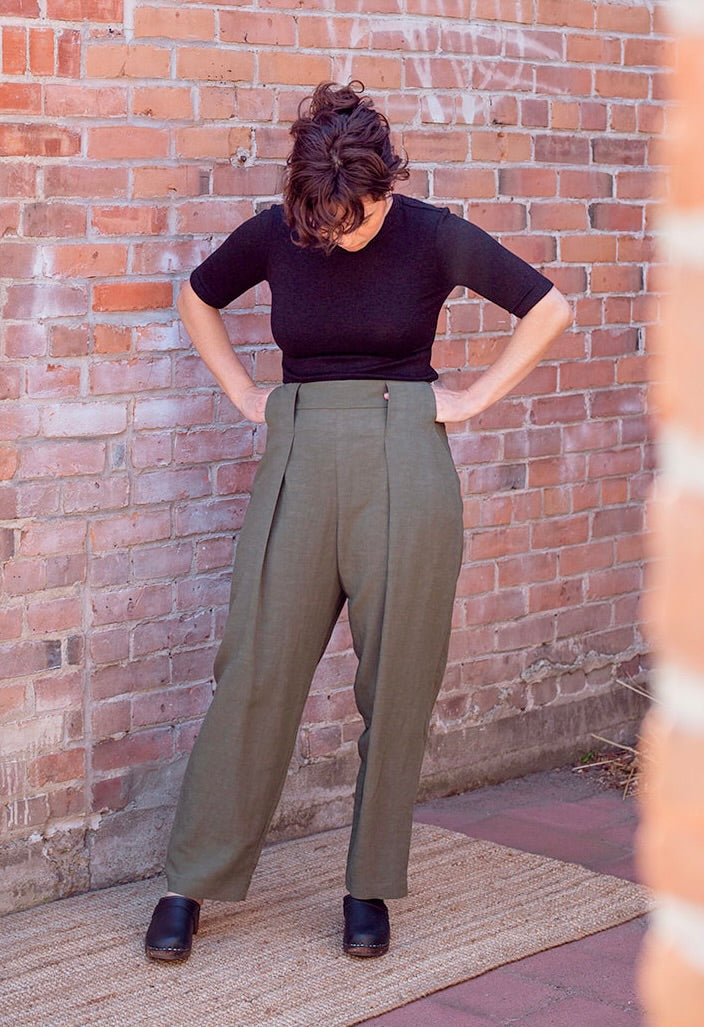 Olden Pants in Khaki Linen