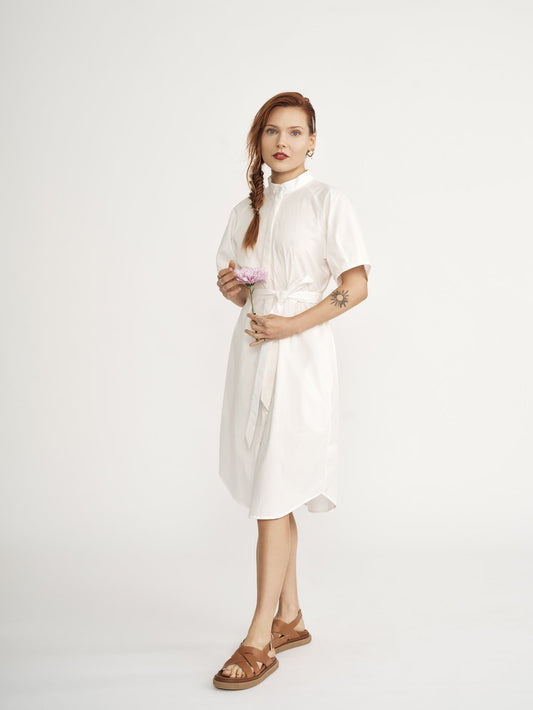 SS25 -Jennifer Glasgow -  Ursa Dress in Ivory - front 1 