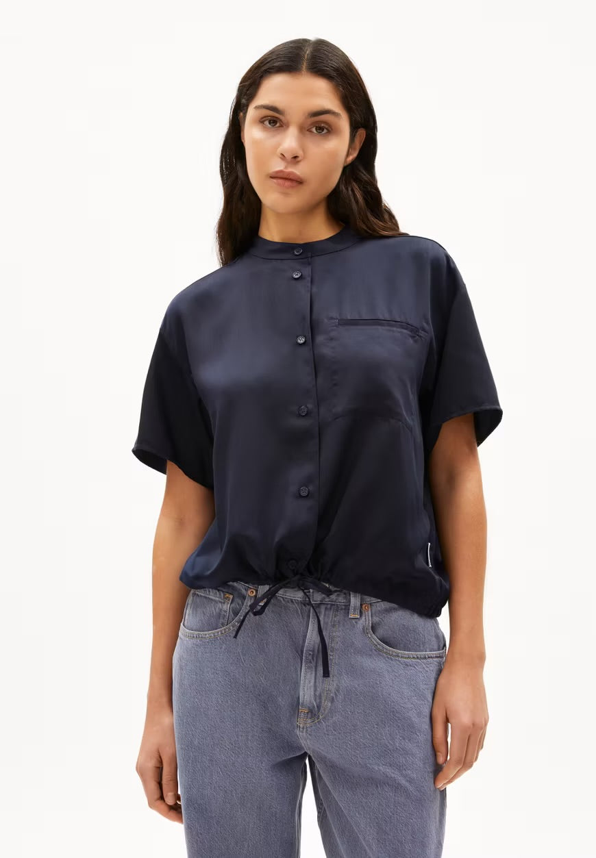 SS25 - ARMEDANGELS - Baraahe Blouse in Night Sky - front 1 
