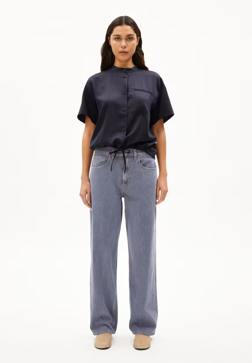 SS25 - ARMEDANGELS - Baraahe Blouse in Night Sky - front 3 
